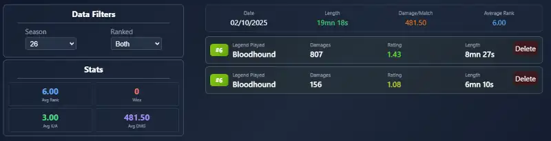 Statsly Desktop App for Apex Legends